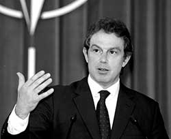 The Prime Minister of the UK Tony Blair