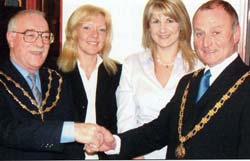 Anne Pitt (third from the left) with Frodsham’s Mayor