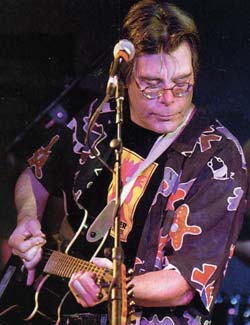 Stephen King belongs to a an all-writer rock band called Rock Bottom Remainders with other such writers as Amy Tan, Dave Barry, Scott Turow, Roy Blount Jr. and James McBride. Their motto is, according to Barry, “We play music as well as Metallica writes novels.”