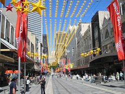 Christmas decorations in Bourke Street Mall, Melbourne